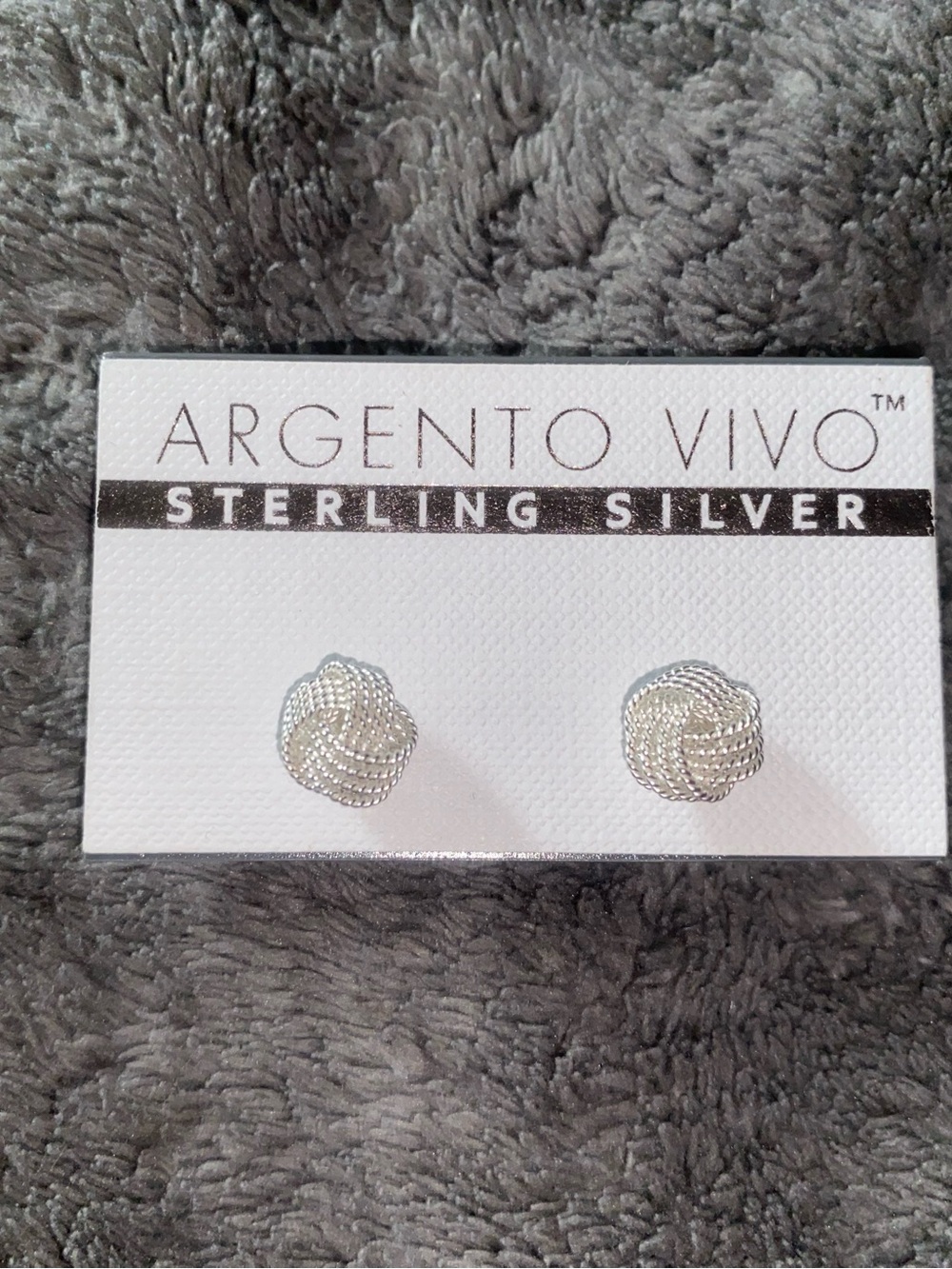 Argento Vivo Silver Twisted Rope Knot Stud Earrings